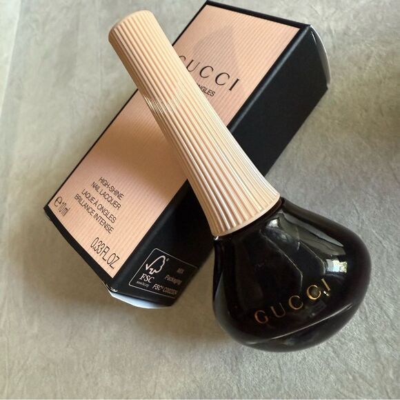 GUCCI VernisâĂ Ongles Nail Polish 700 Crystal Black â High-Shine Gloss - Picture 3 of 17